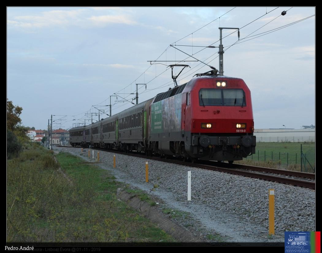 5619 (IC 696 Évora - Lisboa) Évora @ 01 -11 - 2019
