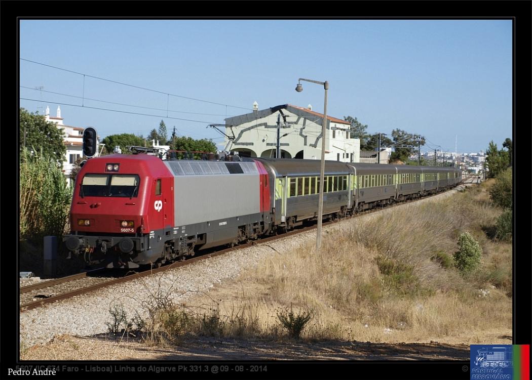 5607 (IC 674 Faro - Lisboa) Linha do Algarve Pk 33